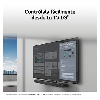 LG Barra de sonido para TV - LG SC9S, Bluetooth, 400W, 3.1.3  canales con Subwoofer, Dolby Atmos, DTS:X, IA Ready, Gris Oscuro, SC9S