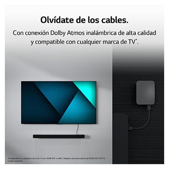 LG Barra de sonido para TV - LG SC9S, Bluetooth, 400W, 3.1.3  canales con Subwoofer, Dolby Atmos, DTS:X, IA Ready, Gris Oscuro, SC9S