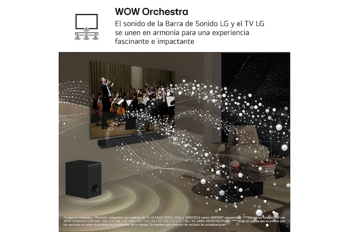 LG Barra de sonido para TV - LG SG10TY, Bluetooth, 420W, 3.1 Canales con Subwoofer, Dolby Atmos, DTS-X, IA Ready, Negro, SG10TY