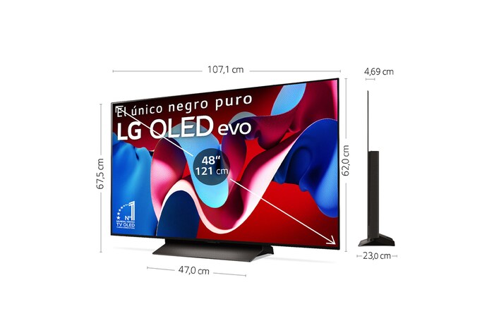LG 48 pulgadas Smart TV LG OLED evo AI C4 4K 2024, OLED48C44LA