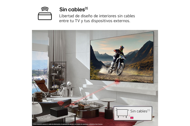 LG Primer televisor verdaderamente inalámbrico LG OLED evo AI M4 de 65 pulgadas con vídeo de 4K 144Hz con transferencia de audio , OLED65M49LA
