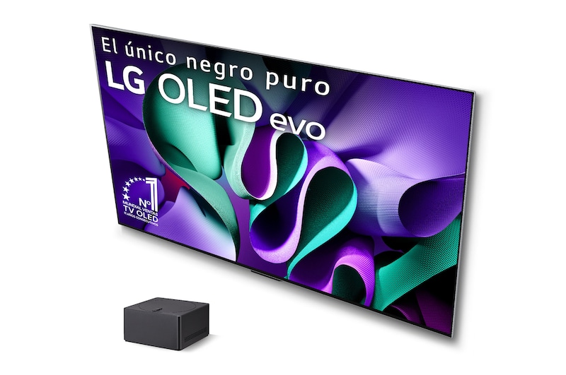 Close-up image of LG OLED evo TV, OLED M4 showing the ultra-slim top edge
