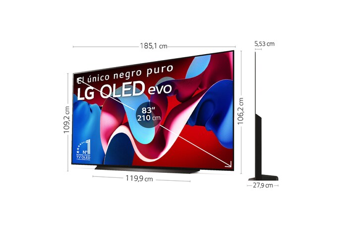 LG 83 pulgadas Smart TV LG OLED evo AI C4 4K 2024, OLED83C44LA