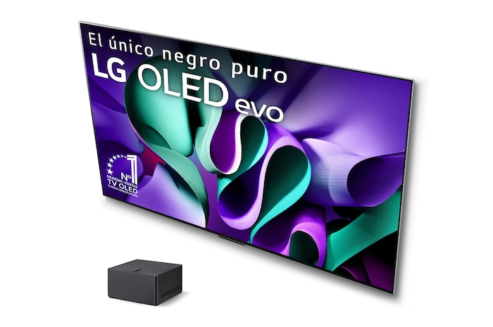 Close-up image of LG OLED evo TV, OLED M4 showing the ultra-slim top edge