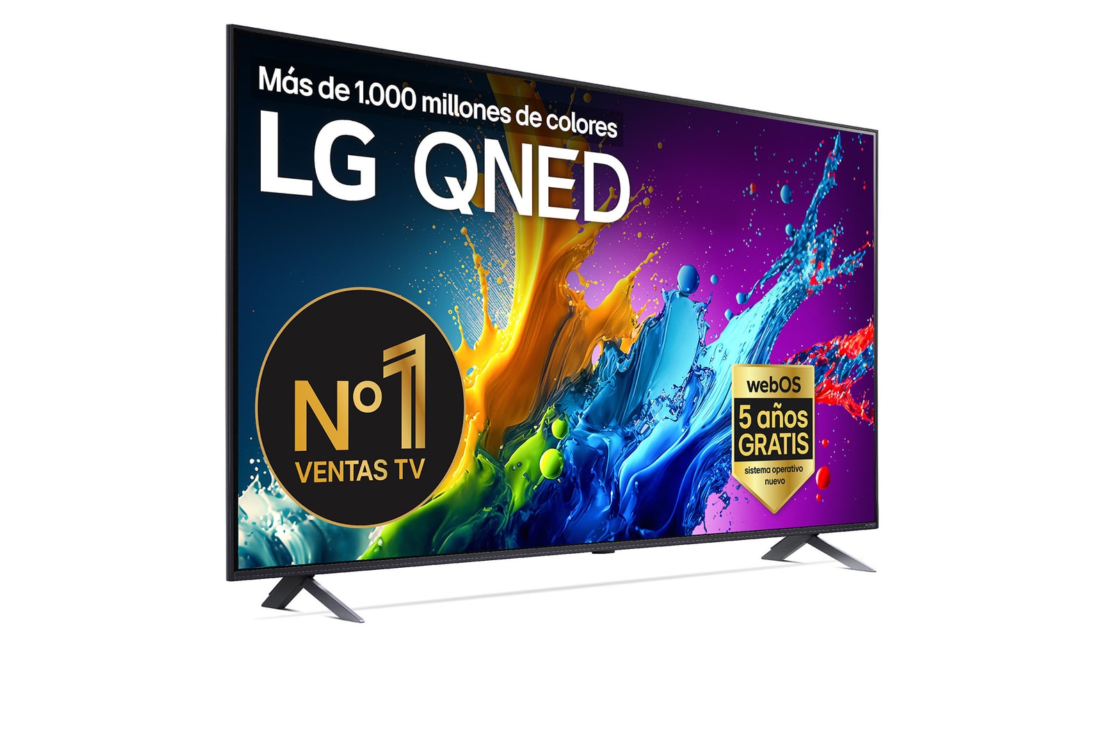 Vista frontal de Outlet 65 pulgadas Smart TV LG QNED80 AI 4K 2024 65QNED80T6A.OUTLET