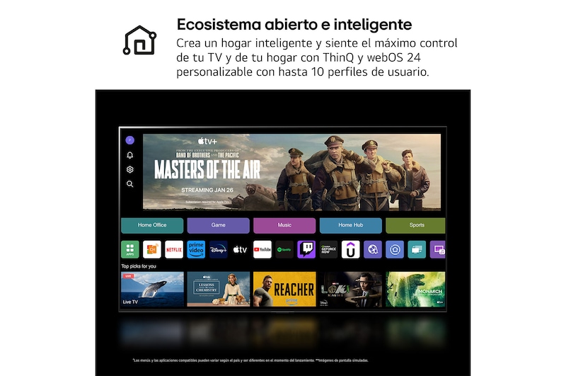 LG Outlet 65 pulgadas Smart TV LG QNED80 AI 4K 2024, 65QNED80T6A.OUTLET