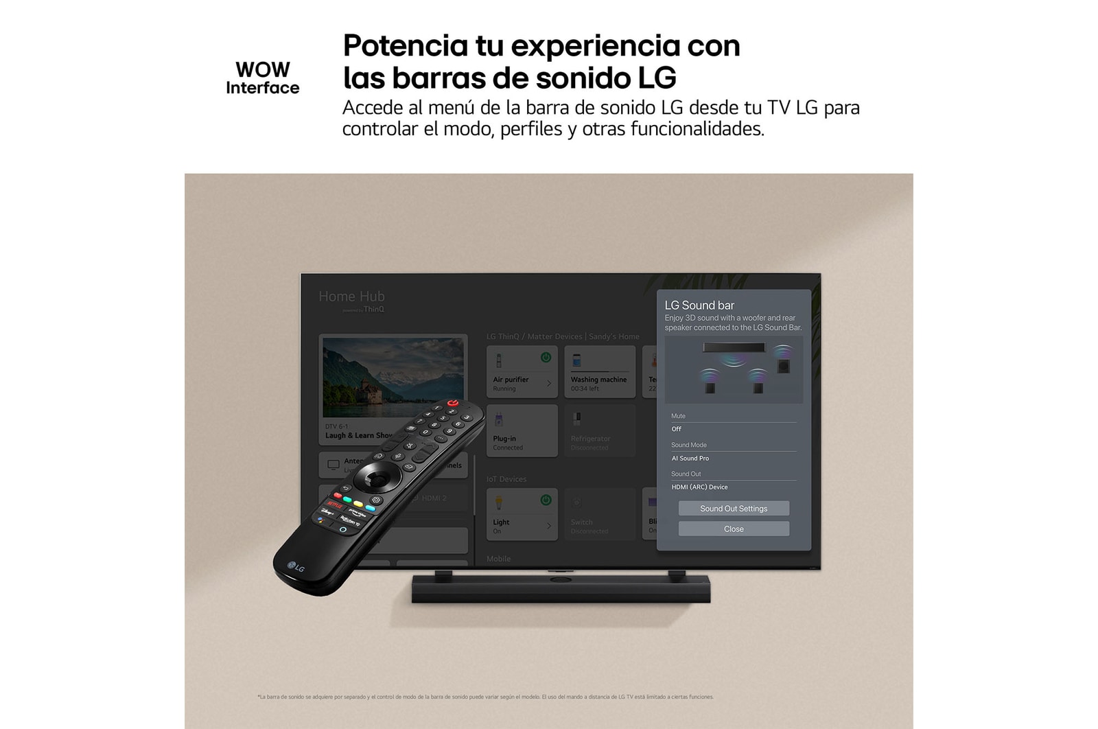 LG Outlet 65 pulgadas Smart TV LG QNED80 AI 4K 2024, 65QNED80T6A.OUTLET
