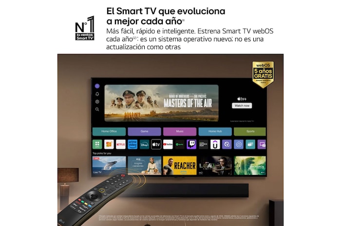 LG 75 pulgadas Smart TV LG QNED MiniLED QNED91 AI 4K 2024, 75QNED91T6A
