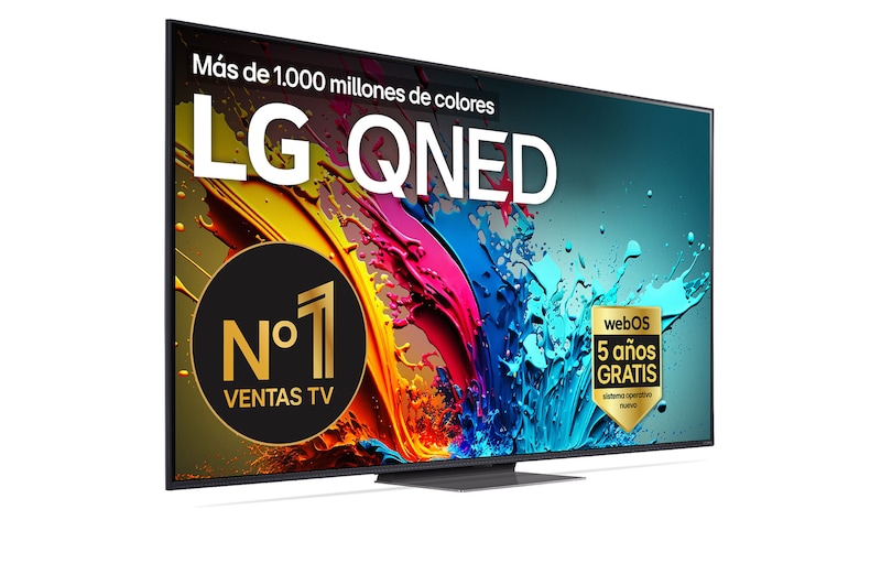 LG 86 pulgadas TV LG QNED 4K serie AI QNED86  con Smart TV WebOS24, 86QNED86T6A