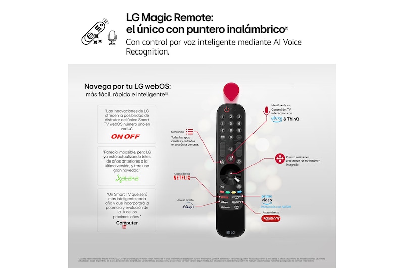 LG 86 pulgadas TV LG QNED 4K serie AI QNED86  con Smart TV WebOS24, 86QNED86T6A