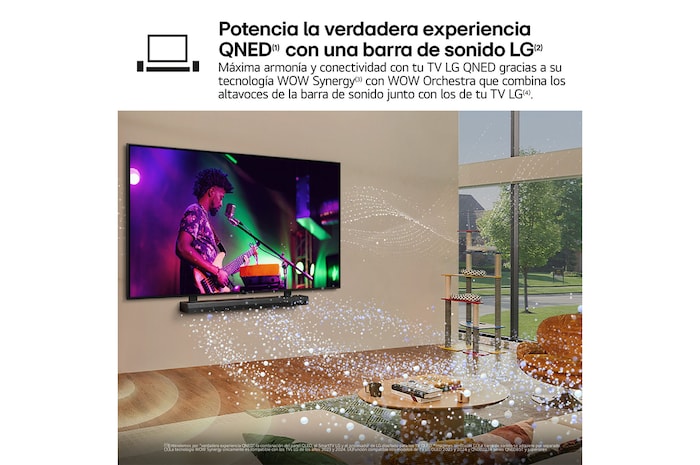 LG 86 pulgadas TV LG QNED 4K serie AI QNED86  con Smart TV WebOS24, 86QNED86T6A