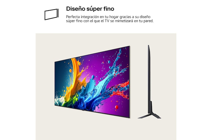 LG 86 pulgadas TV LG QNED 4K serie AI QNED86  con Smart TV WebOS24, 86QNED86T6A