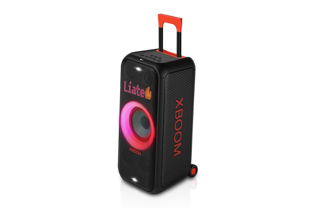 LG xboom La Bestia XL7S - Altavoz gran potencia, 250W, karaoke, luces y pantalla LED, efectos de DJ, Bluetooth, hasta 20h batería, Asa Telescópica y Ruedas, Resistencia IPX4 ,Negro, XL7S