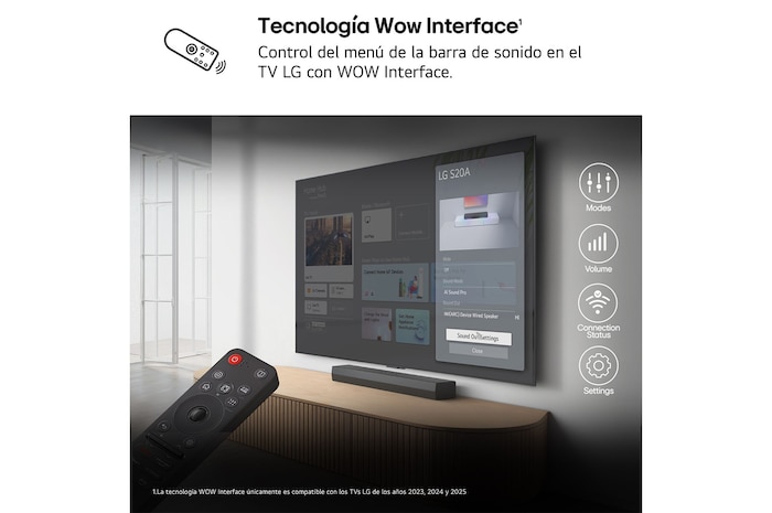 USP card: WOW Interface Integrated control of your soundbar on LG TV