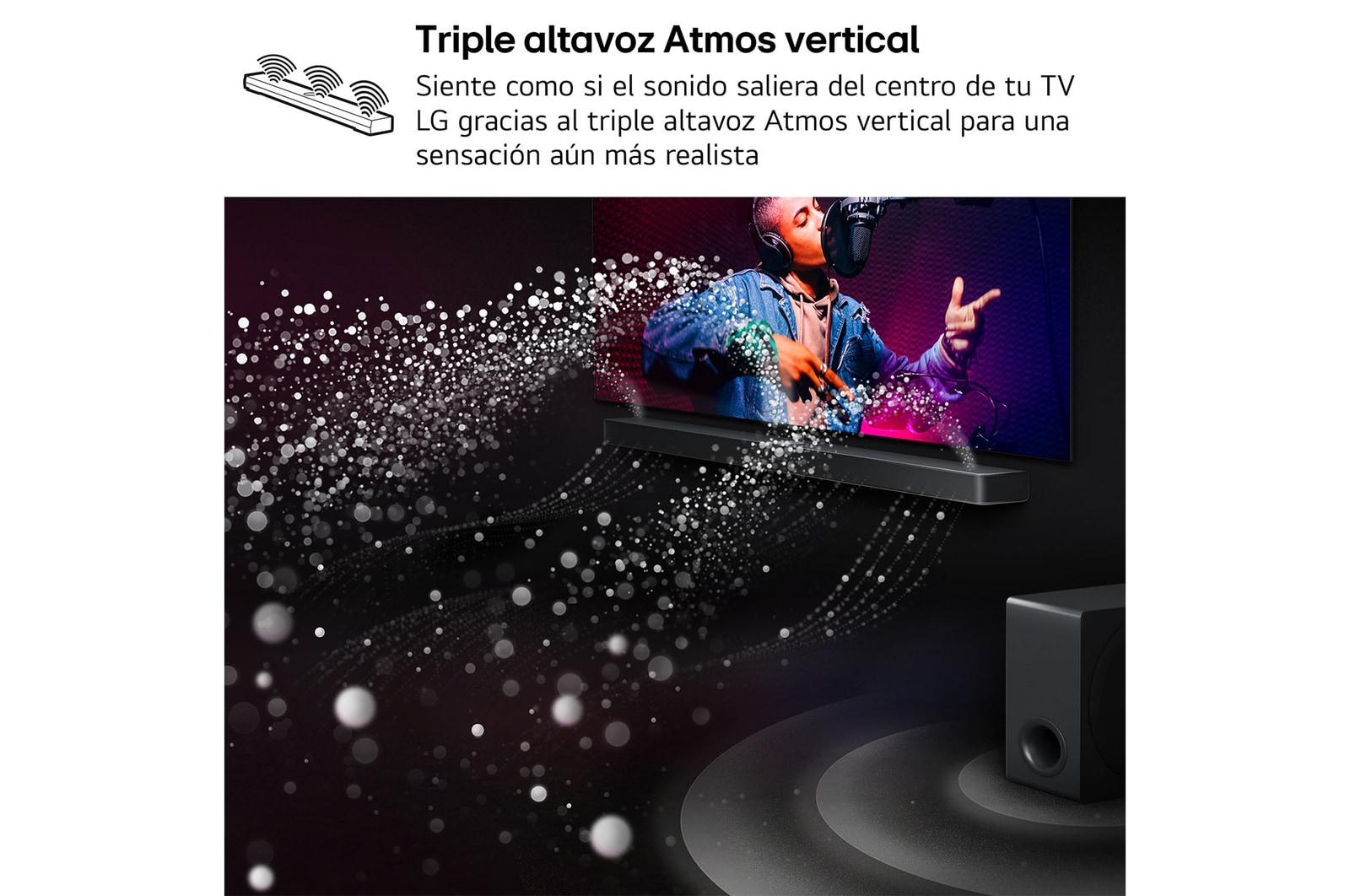 LG Barra de Sonido - LG S70TR, Bluetooth, 500W, 5.1.1 Canales con Subwoofer, altavoces traseros para cine en casa, Dolby Atmos, DTS:X, Negro, S70TR