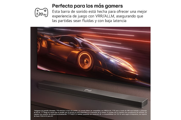 LG Barra de Sonido - LG S70TR, Bluetooth, 500W, 5.1.1 Canales con Subwoofer, altavoces traseros para cine en casa, Dolby Atmos, DTS:X, Negro, S70TR