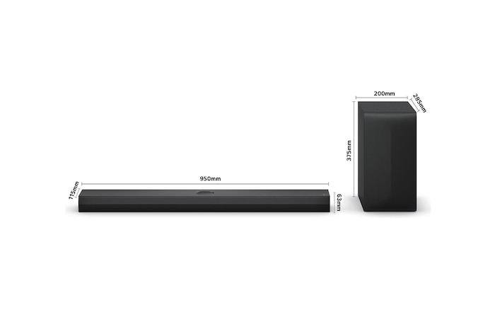 LG Barra de sonido para TV - LG S70TY, Bluetooth, 400W, 3.1.1 Canales con subwoofer, Dolby Atmos, DTS:X, Negro, S70TY.DESB