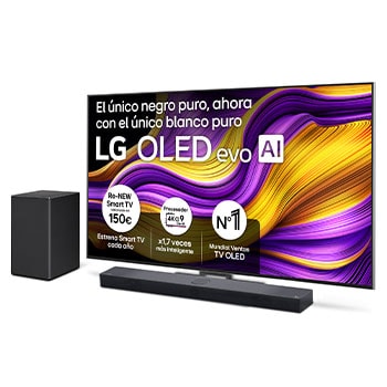 Vista frontal del televisor LG OLED evo AI G5 4K Smart TV. En la pantalla aparecen el distintivo “12 Years of world number 1 OLED” y el logotipo LG OLED evo AI 2025.