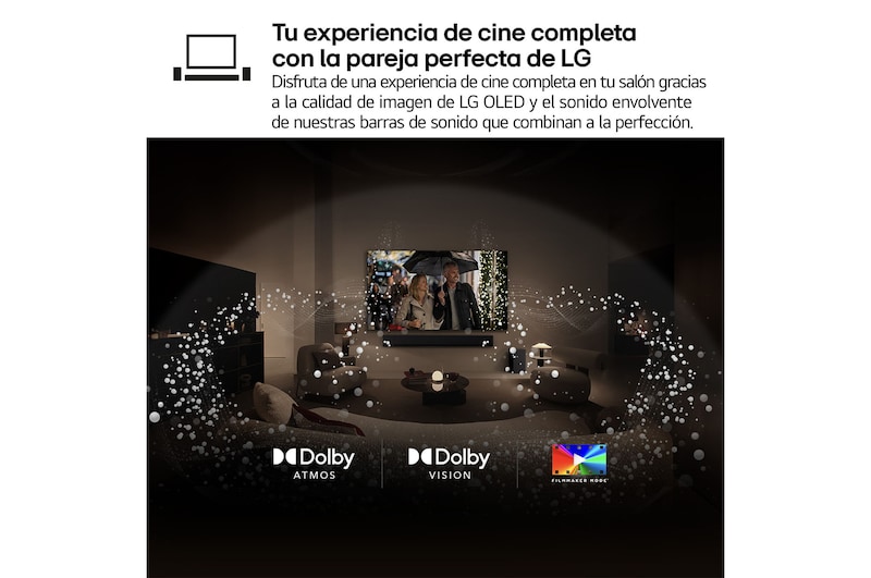 Vista lateral del televisor LG OLED evo AI G5 4K Smart TV.
