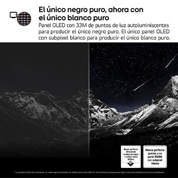 En la pantalla de un televisión se muestran fuegos artificiales deslumbrantes y vibrantes. Esto demuestra el 100 % de fidelidad de color que presenta colores precisos incluso con la luz del sol.  El logo de la certificación también es visible: la tecnología Perfect Color ofrece niveles de consistencia de color superiores al 99% de hasta 500 lux. A su lado también está la certificaciones independiente de Intertek.