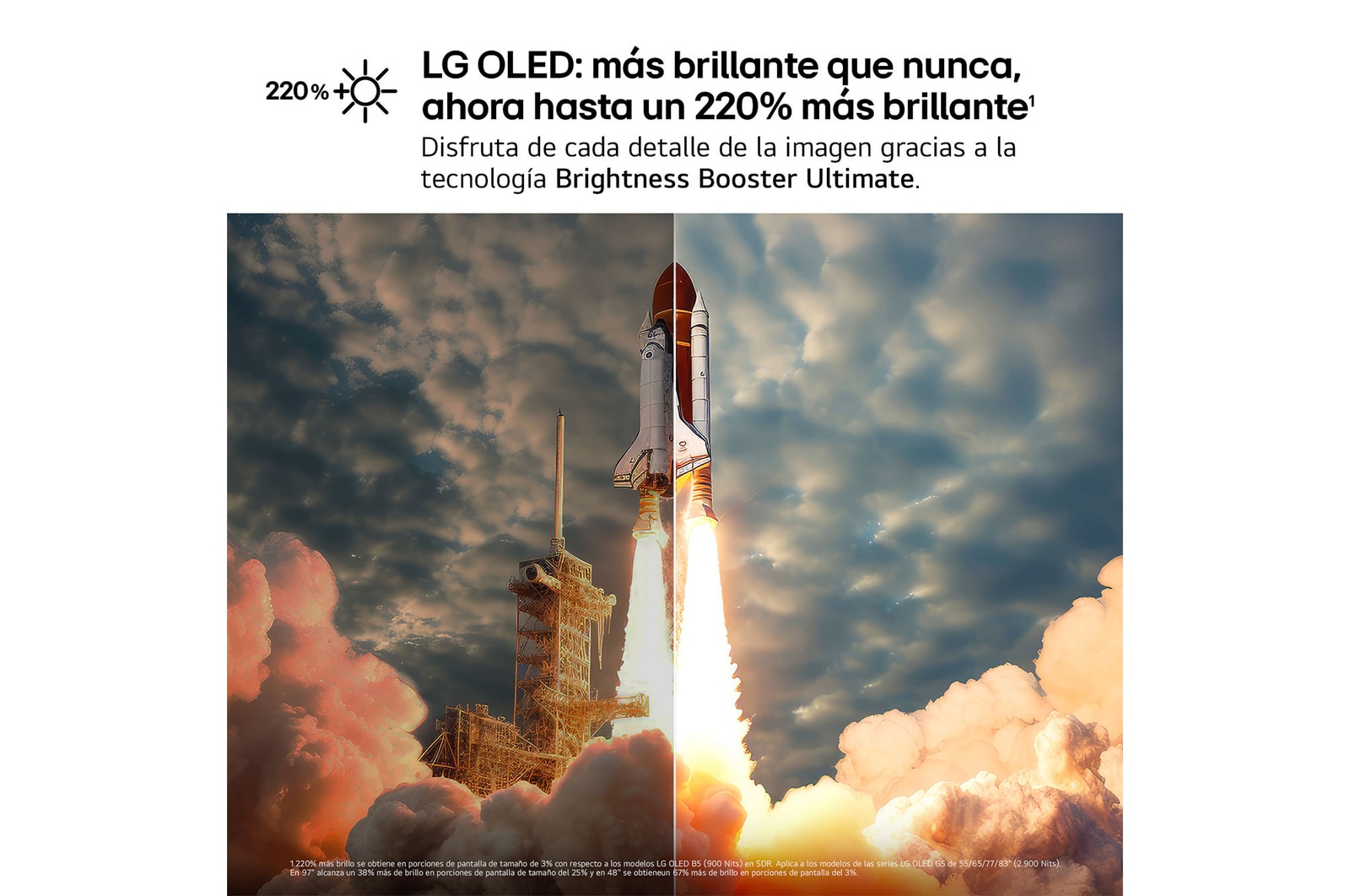 En la pantalla de un televisor LG OLED TV se muestra la página de inicio de webOS 25 llena de aplicaciones y contenidos de entretenimiento. Junto al televisor está el mando a distancia LG AI Magic Remote. El botón AI está iluminado como si se hubiera activado con la voz del usuario. A su lado se puede ver una burbuja de texto que cambia a Mi cuenta. El texto breve explica cómo los usuarios pueden sincronizar su voz a su perfil personal para facilitar la navegación y recibir recomendaciones personalizadas.