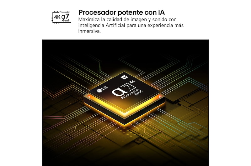 Procesador potente e inteligente 4K α7 Gen8	