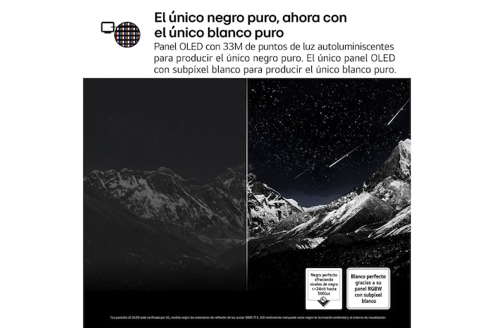 Vista lateral del televisor LG OLED evo AI C5E 4K Smart TV.