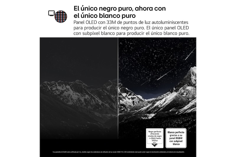 Vista lateral del televisor LG OLED evo AI C5E 4K Smart TV.