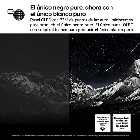 Vista lateral del televisor LG OLED evo AI C5E 4K Smart TV.