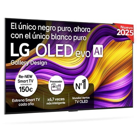 Smart TV LG OLED evo AI G5 55 pulgadas 4K 2025 - OLED55G54LW