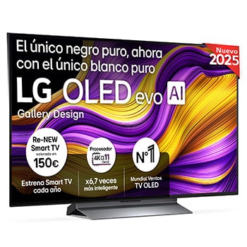 Vista frontal del Smart TV LG OLED evo AI G5 48 pulgadas 4K 2025 OLED48G56LS