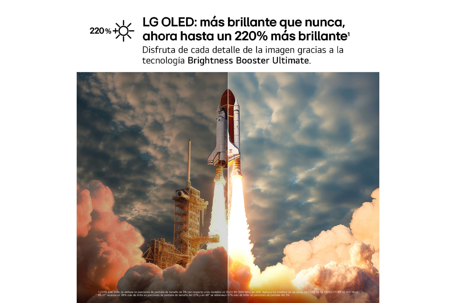 El procesador alpha 11 AI Processor Gen2 está ante un fondo oscuro. Una luz púrpura y azul brilla e ilumina los circuitos de su alrededor desde dentro. El título habla sobre cómo el procesador específico del LG OLED evo ofrece calidad 4K, un color impresionante y un brillo con precisión a nivel de píxel. Las estadísticas de rendimiento son visibles. El procesamiento neuronal de la IA es 6,7 veces mayor, la NPU opera 2,2 veces más rápido, la CPU ofrece unos gráficos 3,6 veces mejorados, GPU.