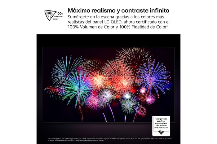 El procesador alpha 11 AI Processor Gen2 está ante un fondo oscuro. Una luz púrpura y azul brilla e ilumina los circuitos de su alrededor desde dentro. El título habla sobre cómo el procesador específico del LG OLED evo ofrece calidad 4K, un color impresionante y un brillo con precisión a nivel de píxel. Las estadísticas de rendimiento son visibles. El procesamiento neuronal de la IA es 6,7 veces mayor, la NPU opera 2,2 veces más rápido, la CPU ofrece unos gráficos 3,6 veces mejorados, GPU.