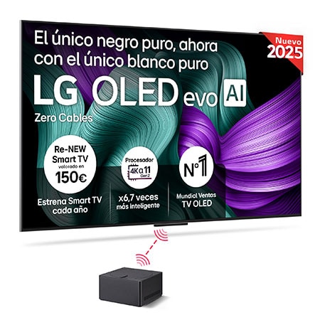 TV OLED 65" - LG OLED65M59LA, UHD 4K Inalámbrico, Procesador Inteligente α11 AI Processor Gen2, Smart TV, DVB-T2 (H.265), Rocky Black