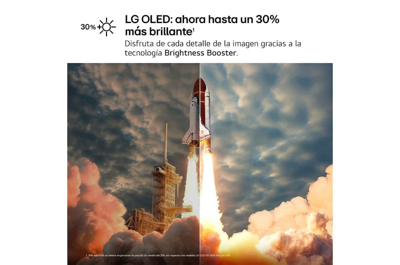 Hay tres iconos que representan las 3 ventajas de un televisor LG True Wireless. Sin problemas de ubicación, sin desorden, sin complicaciones. El texto habla de romper los límites de los televisores cableados y disfrutar de una configuración sin esfuerzo en un espacio abierto y despejado.