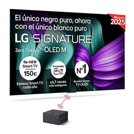 TV OLED 97" - LG OLED97M59LA, UHD 4K Inalámbrico, Procesador Inteligente α11 AI Processor Gen2, Smart TV, DVB-T2 (H.265), Rocky Black