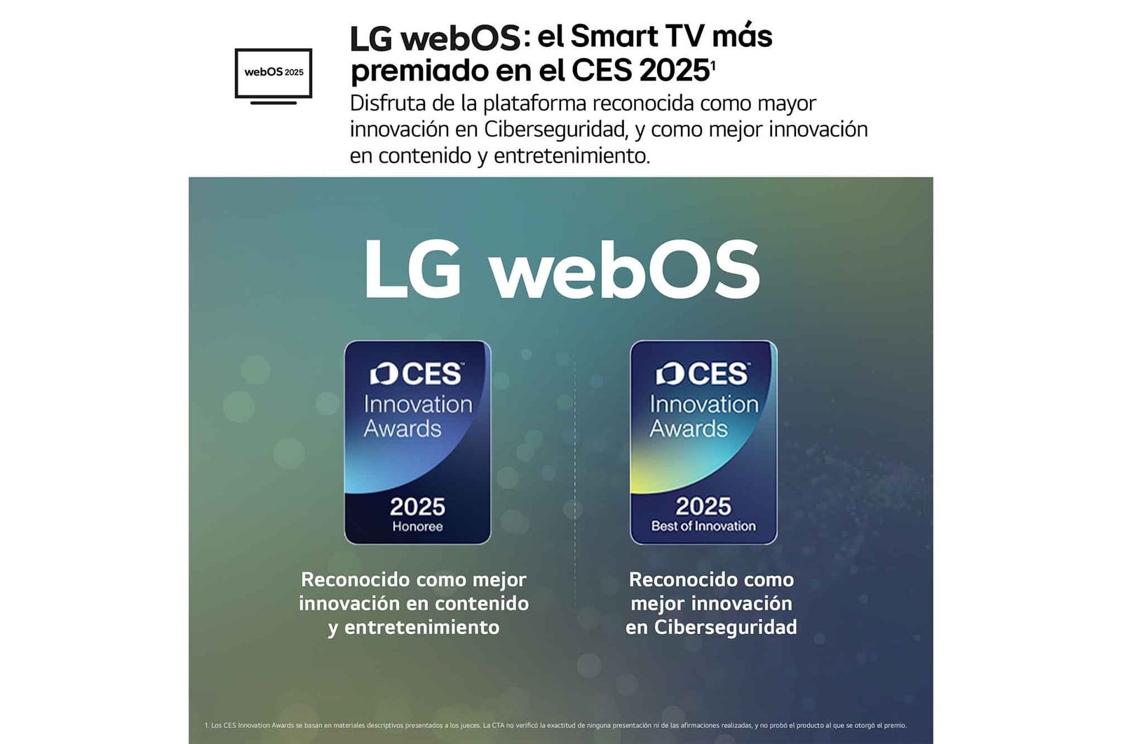 Control remoto mágico AI de LG con el botón de IA destacado. Alrededor están las diferentes funcionalidades a las que un usuario puede acceder desde el botón. ID de Voz AI, Búsqueda AI, Chatbot AI, Conserje AI, Mago de Imágenes AI, Mago de Sonido AI. El texto explica que el control remoto mágico AI de LG completa tu experiencia de IA con un botón de IA dedicado y se puede utilizar como un ratón de aire. Simplemente apunta y haz clic.