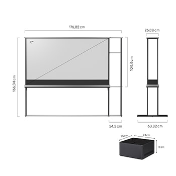 LG Smart TV LG OLED SIGNATURE AI T4 Transparente e inalámbrico 77 pulgadas 4K 2025, OLED77T49LA