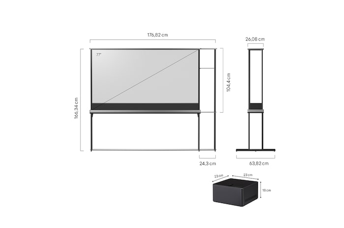 LG Smart TV LG OLED SIGNATURE AI T4 Transparente e inalámbrico 77 pulgadas 4K 2025, OLED77T49LA