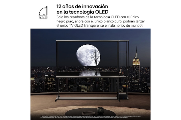 LG Smart TV LG OLED SIGNATURE AI T4 Transparente e inalámbrico 77 pulgadas 4K 2025, OLED77T49LA