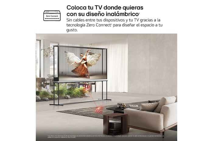 LG Smart TV LG OLED SIGNATURE AI T4 Transparente e inalámbrico 77 pulgadas 4K 2025, OLED77T49LA