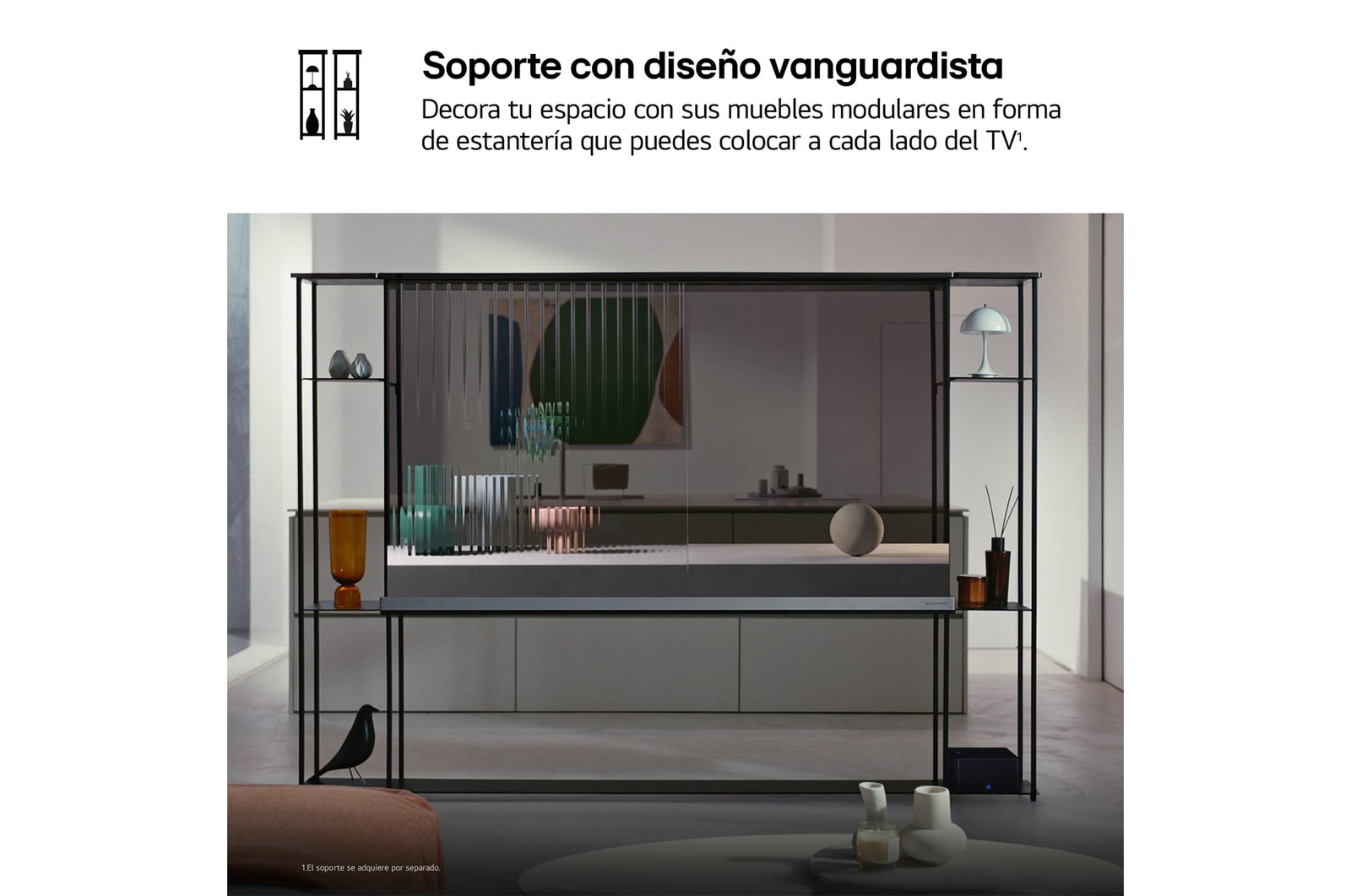 LG Smart TV LG OLED SIGNATURE AI T4 Transparente e inalámbrico 77 pulgadas 4K 2025, OLED77T49LA