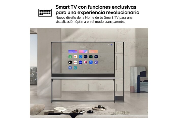 LG Smart TV LG OLED SIGNATURE AI T4 Transparente e inalámbrico 77 pulgadas 4K 2025, OLED77T49LA
