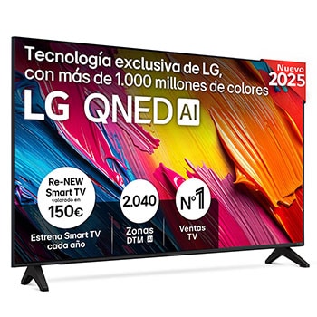 Vista frontal del Smart TV LG QNED AI QNED70 55 pulgadas 4K 2025 55QNED70A6A