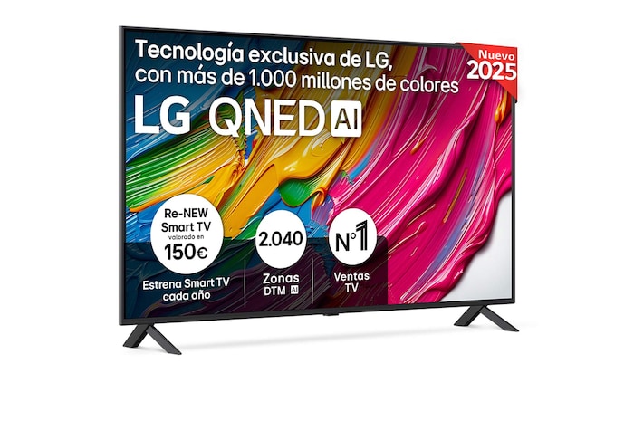 Vista frontal del Outlet Smart TV LG QNED AI QNED80 55 pulgadas 4K 2025 55QNED80A6A