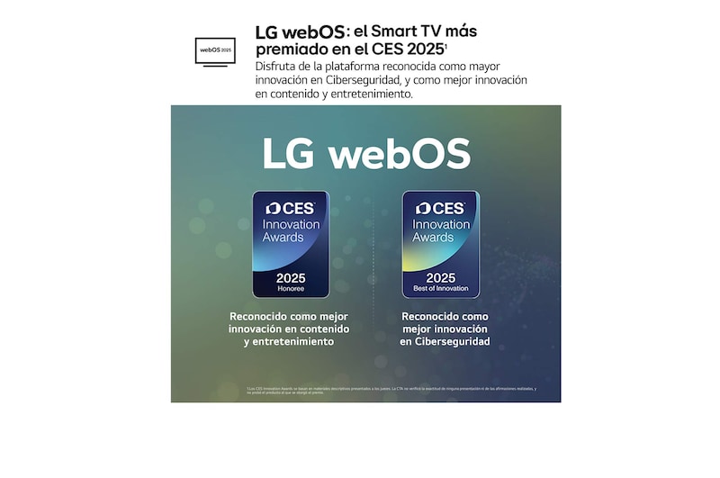 Un televisor LG TV con un primer plano del mando a distancia AI Magic Remote de LG. El botón AI está resaltado y en un globo de texto se puede leer “sugiéreme una película que me guste”. En pantalla podemos ver el ícono del usuario E, demostrando así cómo AI Voice ID ha sido capaz de identificar qué usuario era y de darle recomendaciones personalizadas con tan solo oír su voz.