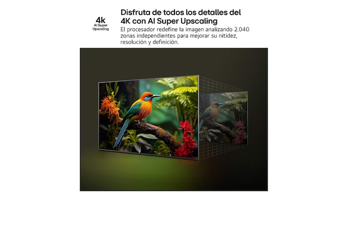 Perspectiva desde el interior de una cueva desde cuya entrada se puede ver el horizonte y un cielo azul. La escena está dividida en dos para mostrar la capacidades de la función Advanced Local Dimming de QNED. En uno de los lados, los colores y los detalles están descoloridos y las imágenes parecen borrosas. La etiqueta dice “LED convencional”. El otro lado tiene una gran calidad de negros y un mejor contraste, brillo y color. La etiqueta dice “Advanced Local Dimming”. El título hace referencia a cómo la tecnología Advance Local Dimming proporciona una imagen más nítida.