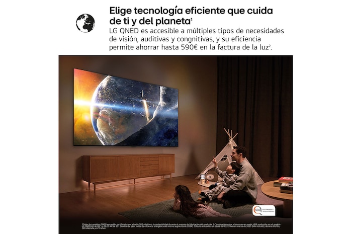 En la pantalla de un televisor LG TV se muestra contenido de ciencia ficción. En la pantalla se puede ver la interfaz de AI Chatbot. El usuario envía un mensaje al chatbot indicando que la pantalla está muy oscura. El chatbot le ofrece una solución a su consulta. Toda la escena está dividida por la mitad. Un lado está más oscuro y el otro más brillante, para mostrar cómo AI Chatbot ha resuelto automáticamente el problema del usuario. El texto explica como Al Chatbot es capaz de entender y de ofrecer una solución a la consulta del usuario.