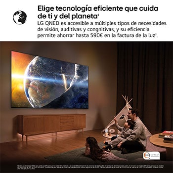 En la pantalla de un televisor LG TV se muestra contenido de ciencia ficción. En la pantalla se puede ver la interfaz de AI Chatbot. El usuario envía un mensaje al chatbot indicando que la pantalla está muy oscura. El chatbot le ofrece una solución a su consulta. Toda la escena está dividida por la mitad. Un lado está más oscuro y el otro más brillante, para mostrar cómo AI Chatbot ha resuelto automáticamente el problema del usuario. El texto explica como Al Chatbot es capaz de entender y de ofrecer una solución a la consulta del usuario.