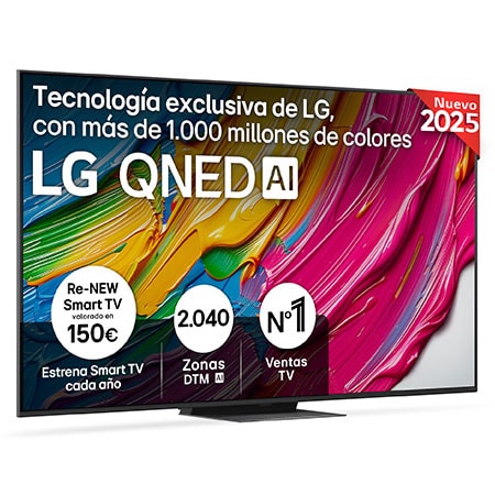 TV QNED 65" - LG 65QNED81A6A, UHD 4K, Procesador Inteligente α7 AI Processor 4K Gen8, Smart TV, DVB-T2 (H.265), Negro
